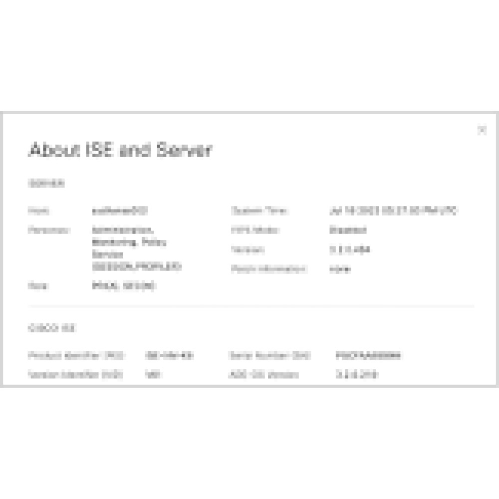 CISCO SWSS UPGRADES Cisco ISE Virtual Machine Medium