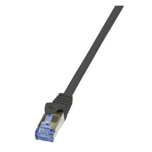 LOGILINK CQ4113S - Cat.6A Patch cable made from Cat.7 raw cable black 20m