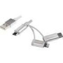 LOGILINK CU0126 - USB to Micro USB sync- and charging cable with Lightning