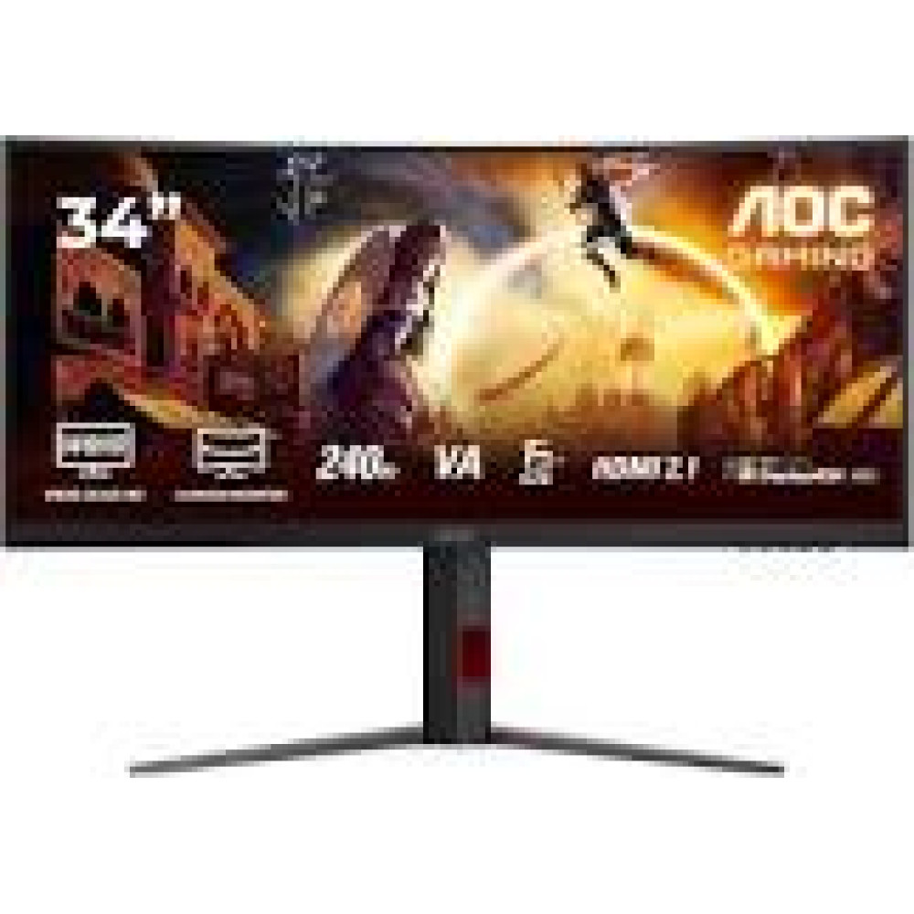 AOC CU34G4Z 34inch 3440x1440 1ms 2xHDMI DP USB Black/Red