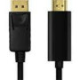 LOGILINK CV0126 DisplayPort cable DP 1.2 to HDMI 1.4 black 1m