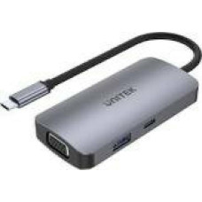 UNITEK Hub USB-C 1xUSB 3.1 Gen1 VGA 2xHdmi PD MST D1051A
