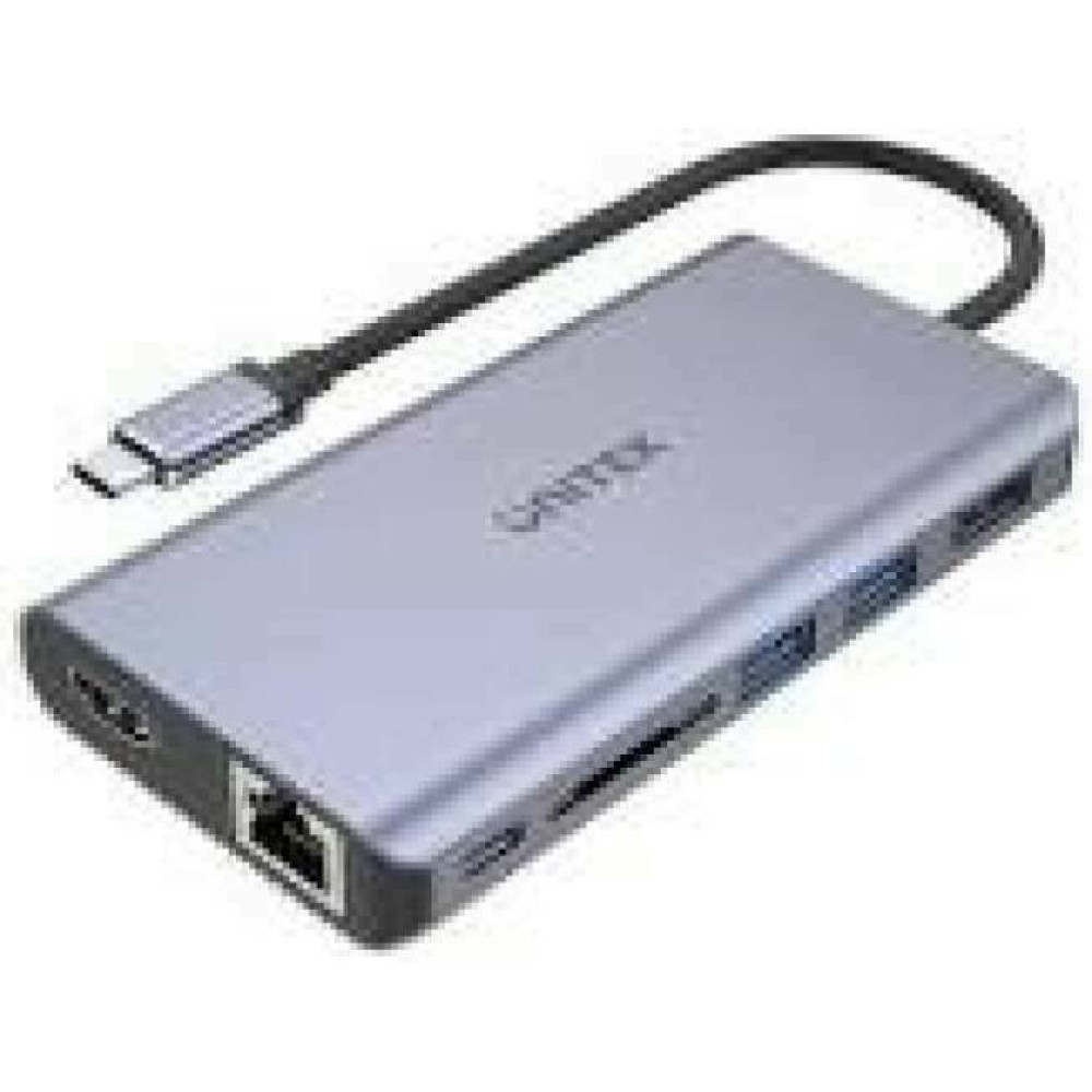 UNITEK D1056A Hub USB-C 2x USB 3.1 HDMI DP RJ45 SD Reader