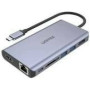 UNITEK D1056A Hub USB-C 2x USB 3.1 HDMI DP RJ45 SD Reader
