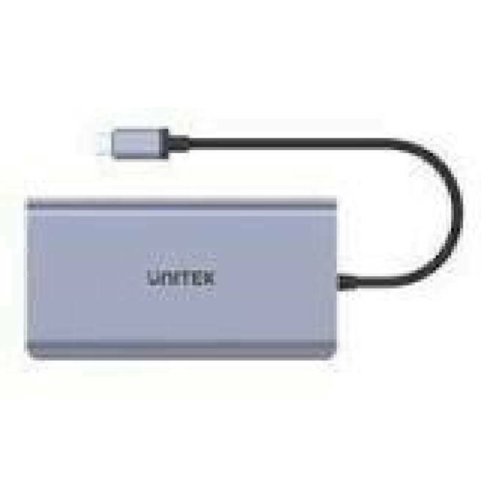 UNITEK D1056A Hub USB-C 2x USB 3.1 HDMI DP RJ45 SD Reader