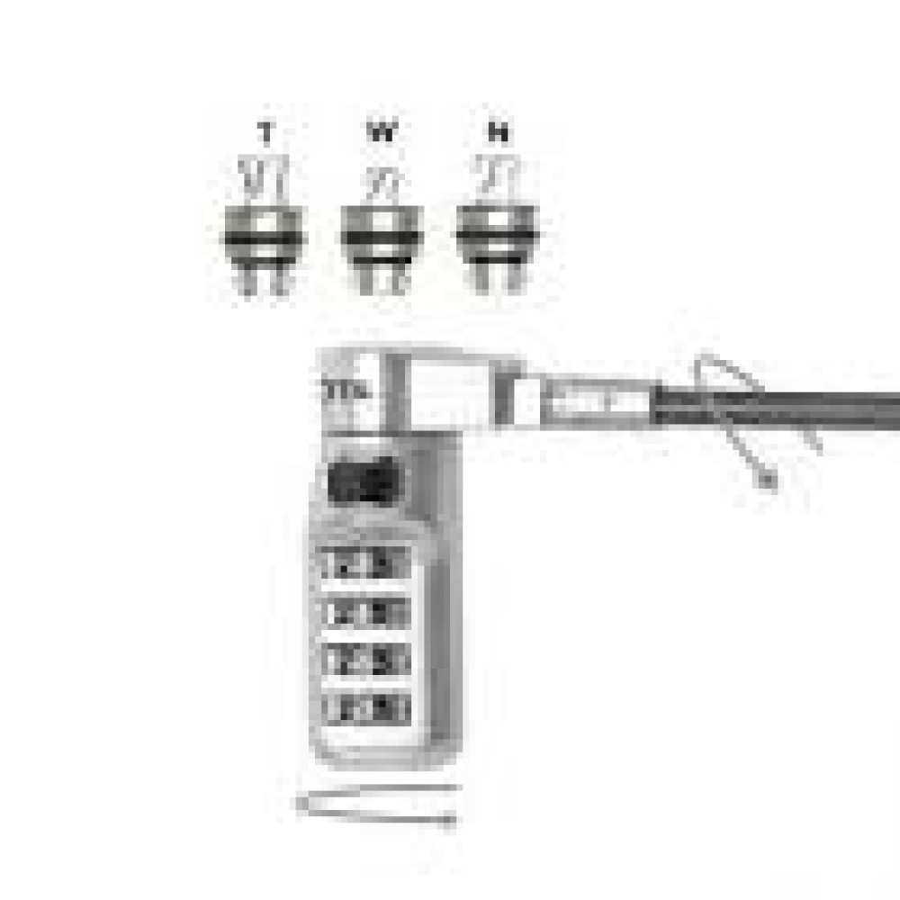 DICOTA Universal Security Cable Lock 3 Exchangeable heads fits all slots combination