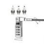 DICOTA Universal Security Cable Lock 3 Exchangeable heads fits all slots combination