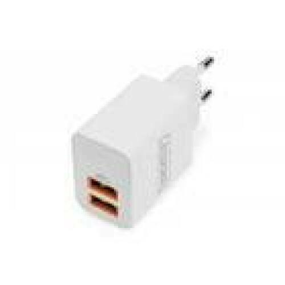 DIGITUS USB Charger 2x USB-A 15W 2x 2.4A white