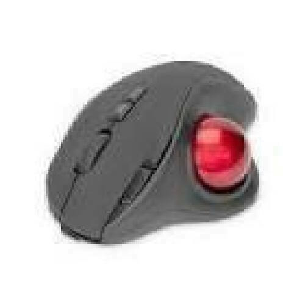 DIGITUS Wireless Ergonomic Optical Trackball Mouse red 8D Buttons 2.4GHz rechargeable battery black