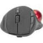 DIGITUS Wireless Ergonomic Optical Trackball Mouse red 8D Buttons 2.4GHz rechargeable battery black