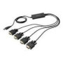DIGITUS USB 2.0 to RS232x4 Cable 1.5M Chipset FT2232H