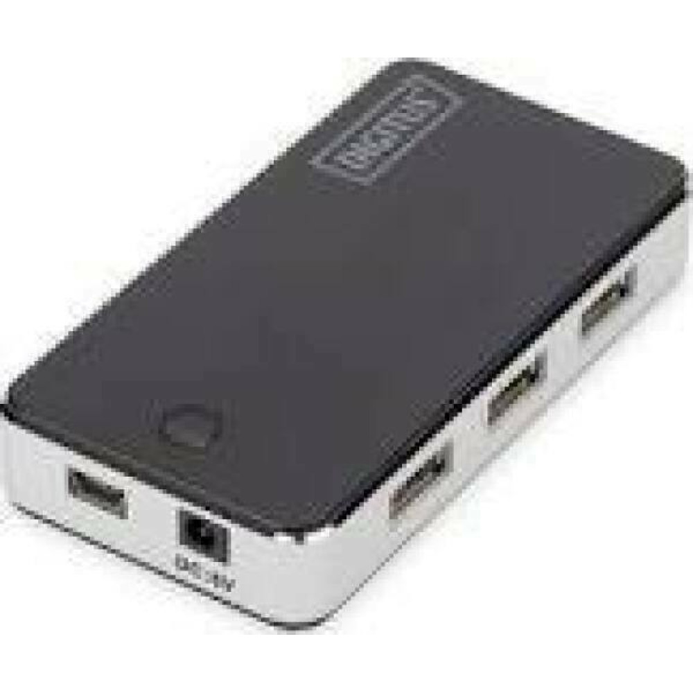 DIGITUS USB2.0 Hub 7-port 7xUSB A/F 1xUSB mini incl. power supply 5V DC 3.5A and USB cable black