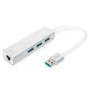 DIGITUS USB3.0 3-Port HUB GLAN Adapter 3xUSB A/F 1xUSB A/M 1xRJ45 LAN