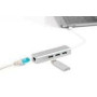 DIGITUS 3 Port USB 3.0 Type C Hub with Gigabit Ethernet 3xUSB A/F 1xUSB C/M 1xRJ45 LAN Supports Windows and Mac OS