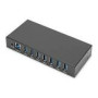 DIGITUS USB 3.0 HUB 7 Port Industrial Metal 15-kV ESD Table Wall DIN Rail mount