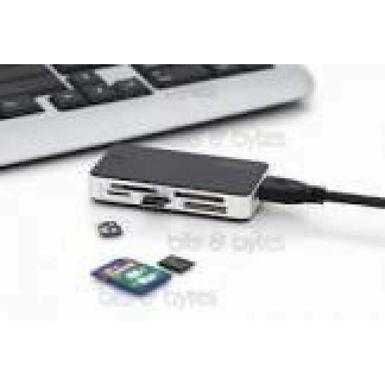 DIGITUS USB 3.0 Card Reader Support MS/SD/SDHC/MiniSD/M2/CF/MD/SDXC cards 1M USB A connection cable