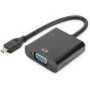 DIGITUS converter micro-HDMI to VGA  micro HDMI plug VGA D-Sub connector 3.5mm audio jack black