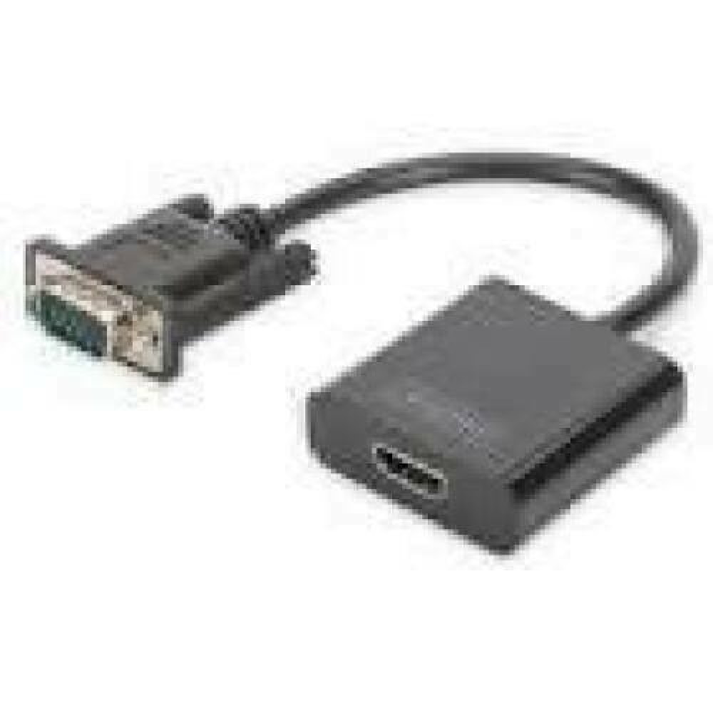 DIGITUS converter micro-HDMI to VGA  micro HDMI plug VGA D-Sub connector 3.5mm audio jack black