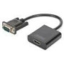 DIGITUS converter micro-HDMI to VGA  micro HDMI plug VGA D-Sub connector 3.5mm audio jack black