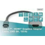 DIGITUS USB-C - HDMI Adapter 20cm 8K/60Hz silver aluminum housing