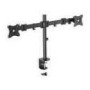 DIGITUS dual display desktop stand with clamping assembly 2 tft/LCD 27inch Vesa 75x75mm 100x100mm black