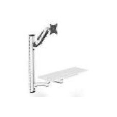 DIGITUS Workstation Monitor Keyboard Mouse Wall Mount 32inch 8kg VESA 75x75/100x100 white/black