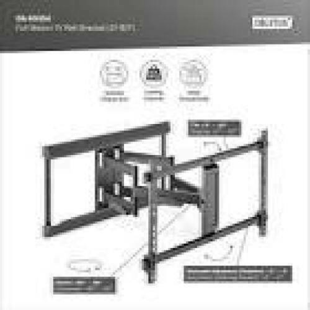DIGITUS Full Motion TV Wall Mount 37-80 60kg load max