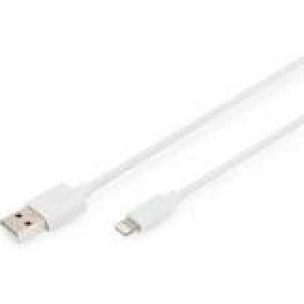 DIGITUS USB-A to lightning MFI C89 2m Data and charging cable white 5V 2.4A