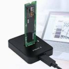 GEMBIRD Desktop USB Type-C M.2 SATA NVME SSD drive docking station black