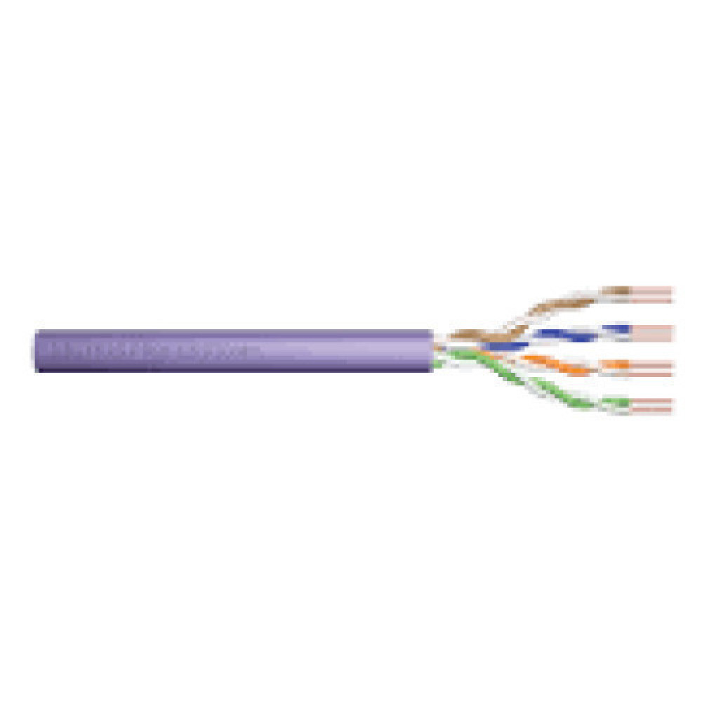 DIGITUS Installation cable cat.6 U/UTP B2ca solid wire AWG 23/1 LSOH 100m violet foiled