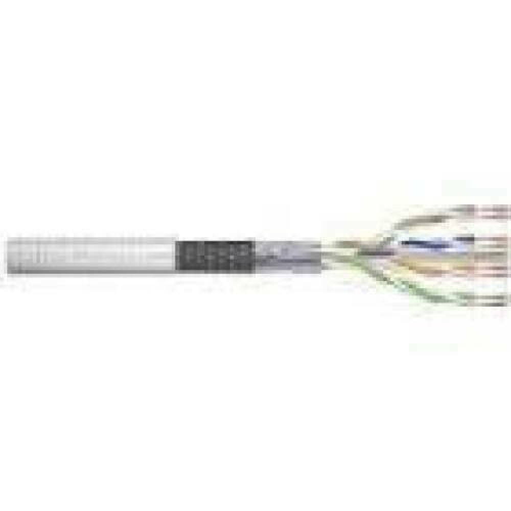 DIGITUS CAT 6 SF-UTP patch cable raw length 100 m paper box AWG 26/7 LSZH simplex color grey