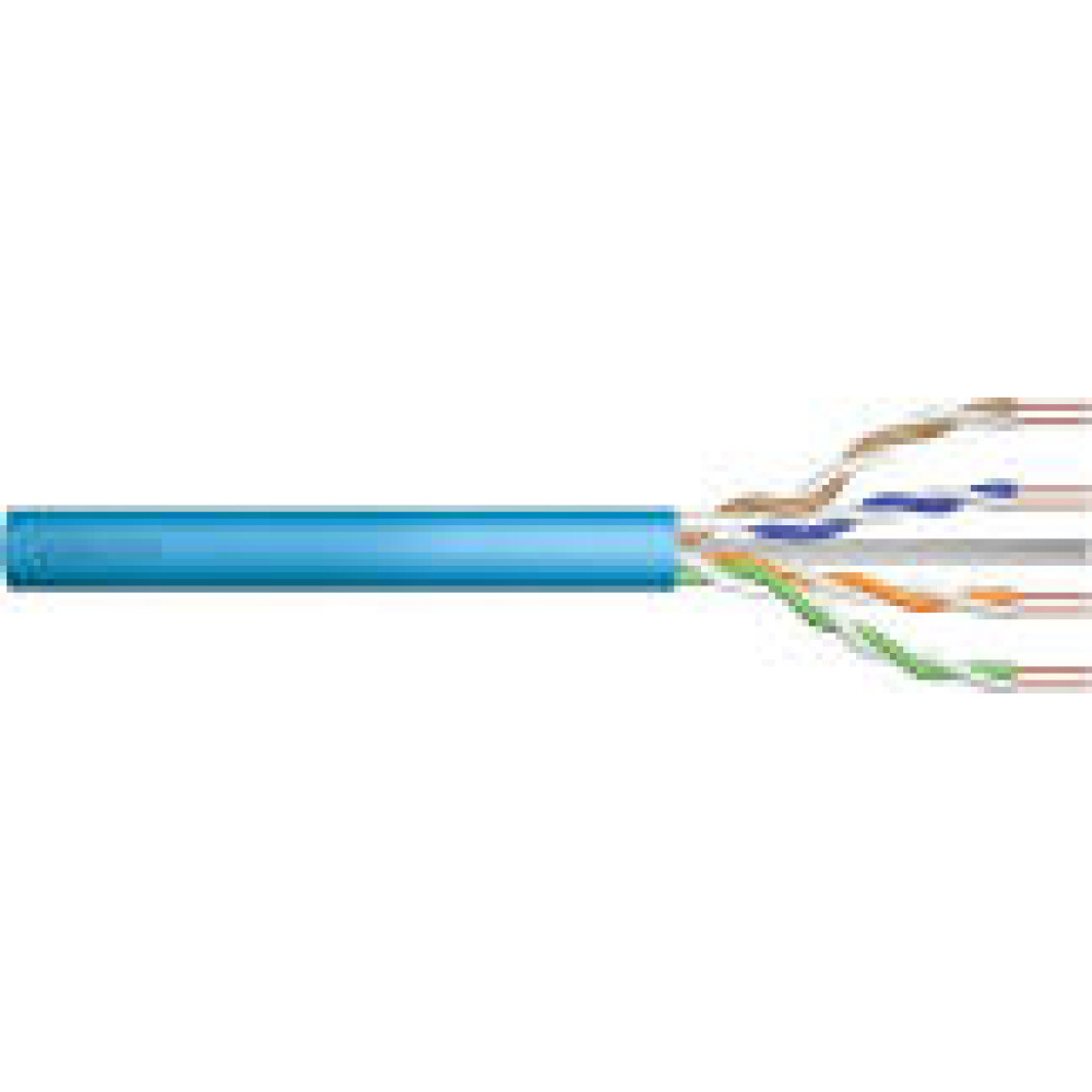 DIGITUS Installation cable cat.6A S/FTP Eca solid wire AWG 23/1 LSOH 50m blue foiled