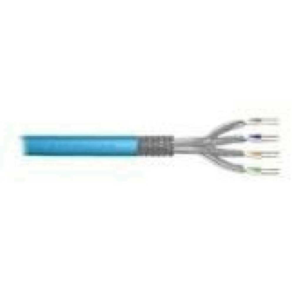 DIGITUS Installation cable cat.6A S/FTP Eca solid wire AWG 23/1 LSOH 500m blue reel