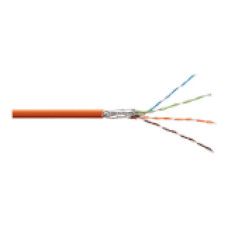 DIGITUS S-FTP PIMF Network Installation cable CAT7 4x2xAWG23/1 LSOH orange RAL2000 500m roll