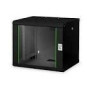 DIGITUS 19inch Wall Cabinet 9HE SoHoline RAL9005 black without tray