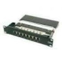 DIGITUS CAT 5e Class D Patch Panel unshielded 8-port RJ45 8P8C LSA 1U 254mm 10in Rack Mount color black RAL 9005