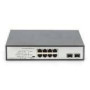 DIGITUS 8 Port Gigabit Switch 8xRJ45 6xPoE + 2G SFP 180W Support 802.3 af/at/bt standard