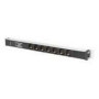 DIGITUS 1U Aluminium PDU Rackmountable 16A 4000W 250VAC 50/60Hz 7x outlet CEE 7/7 2m cable CEE 7/7 plug