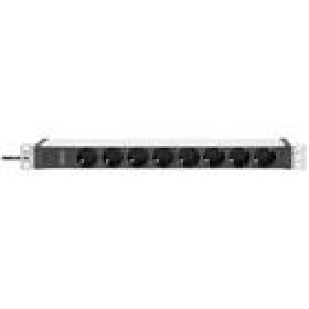 DIGITUS 1U Aluminum PDU rackmountable 8xC13 2xC19 16A 230VAC 50/60Hz IEC C20 plug