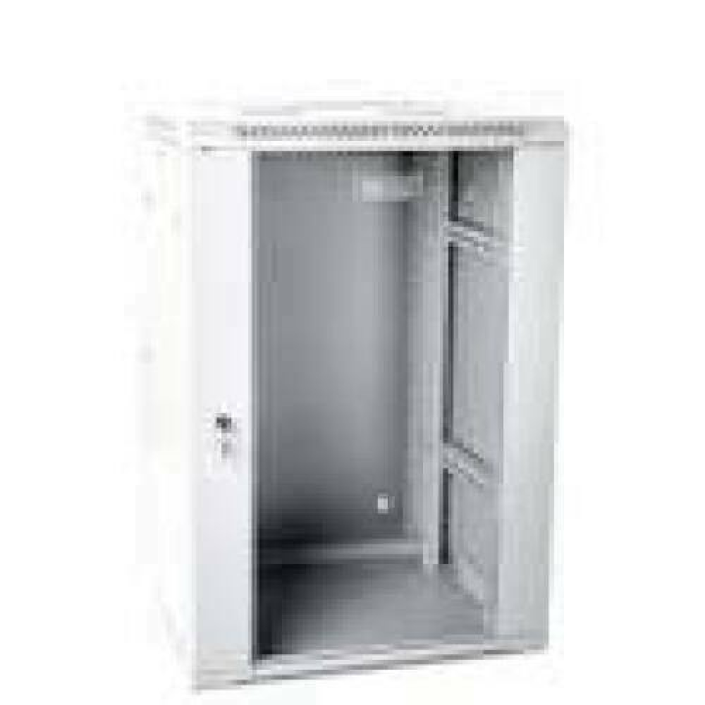 DIGITUS DN-WD19 18U/600 Wallmount double section Cabinet 19 18U 901/600/600 glass grey mounted