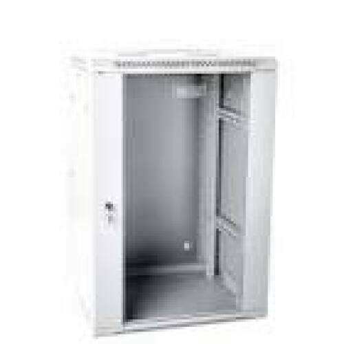 DIGITUS DN-WD19 18U/600 Wallmount double section Cabinet 19 18U 901/600/600 glass grey mounted