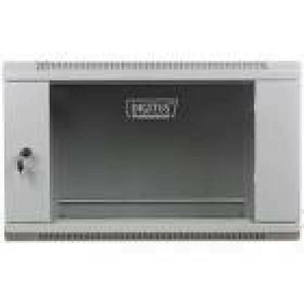 DIGITUS DN-WU19 06U/600 Wall Mount Cabinet 19 6U 368/600/600mm glass door grey unmounted