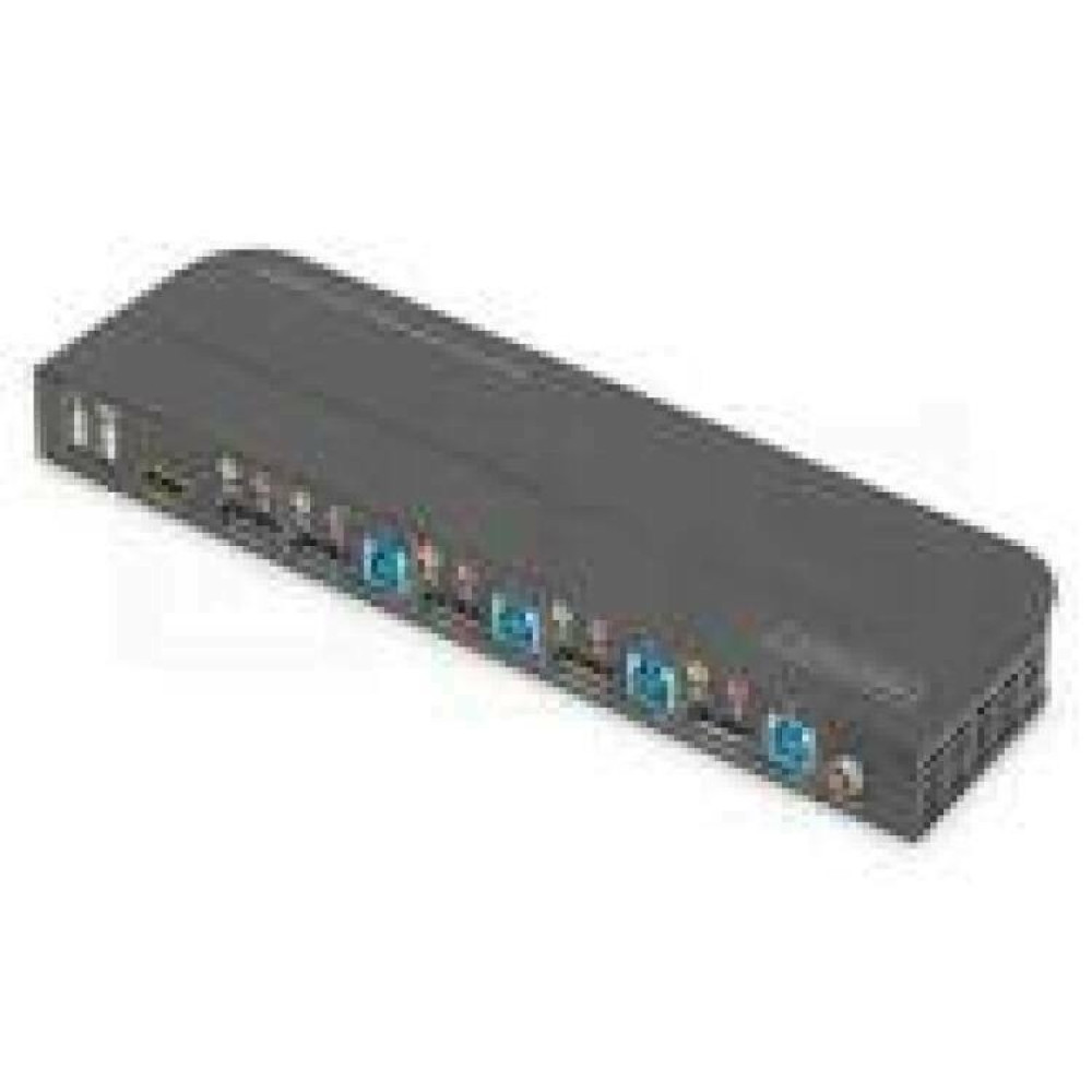 DIGITUS KVM Switch 4x1 DP DP/HDMI Out USB 4Kx2K 60Hz