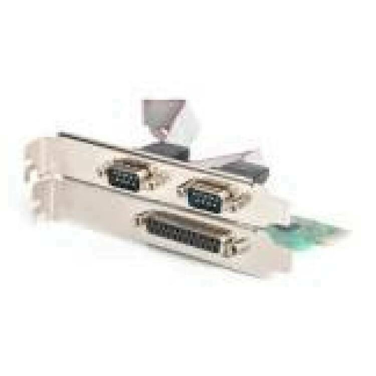 DIGITUS PCIexpress card 2xSeriell DB9 int. 1xParallel-Port DB25 ext. MCS9901 Chipset