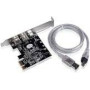 DIGITUS IEEE 1394a Interface Card PCI 4 Port 2x6-Pin+1x4-Pin Extern 1x6-Pin Intern TI TSB43AB23 chipset