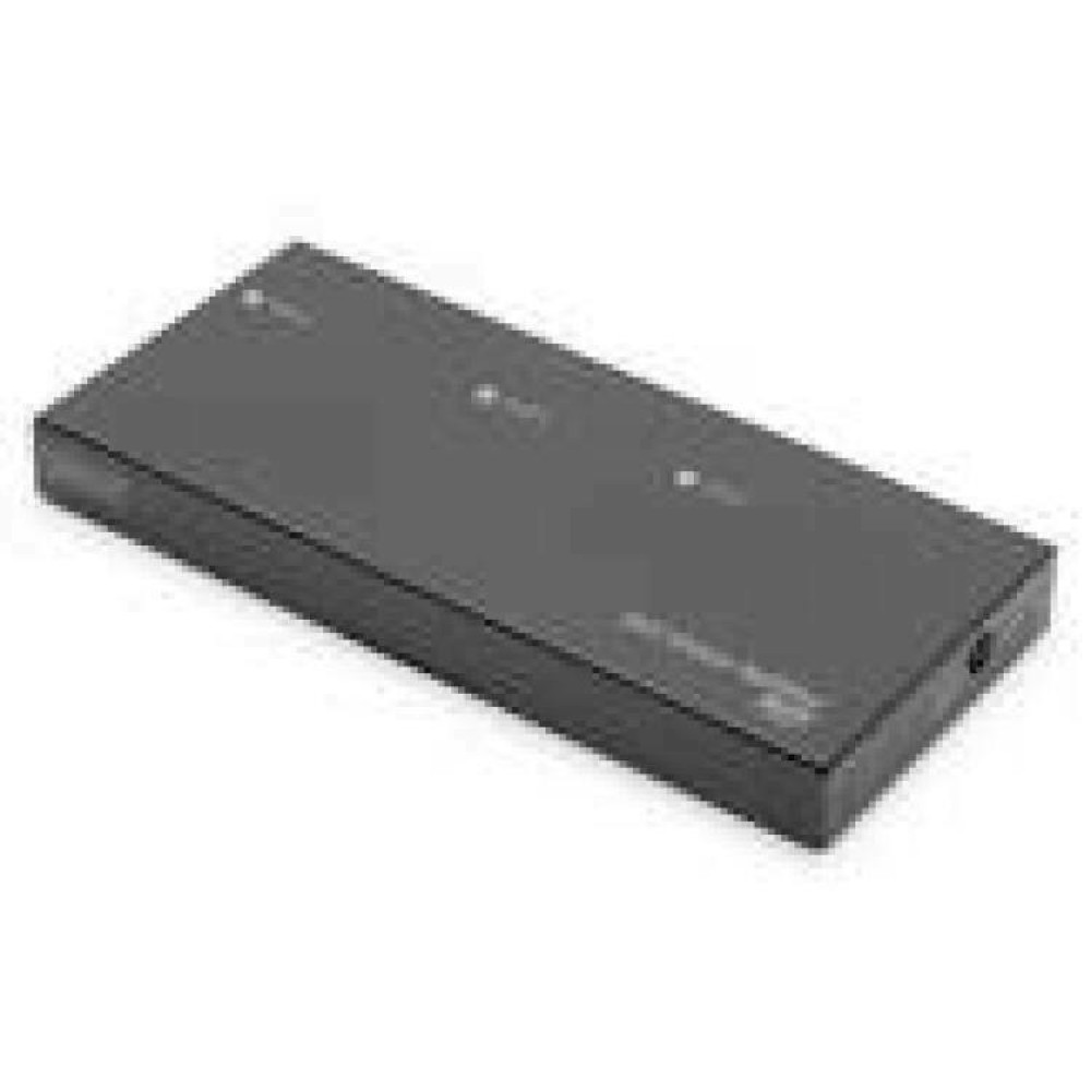 DIGITUS DVI video/audio splitter 2-Port max. 1920x1200 or 1080p incl. power supply
