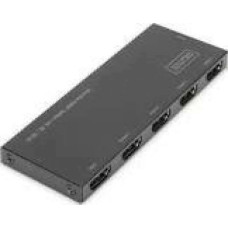 DIGITUS DS-45323 Ultra Slim HDMI Splitter 1x4 4K/60Hz HDR HDCP 2.2 18Gbps Micro USB powered