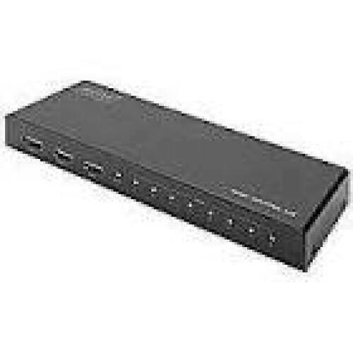DIGITUS DS-45326 4K HDMI Splitter 1x8 4K2K UHD/60Hz High Speed metal housing black