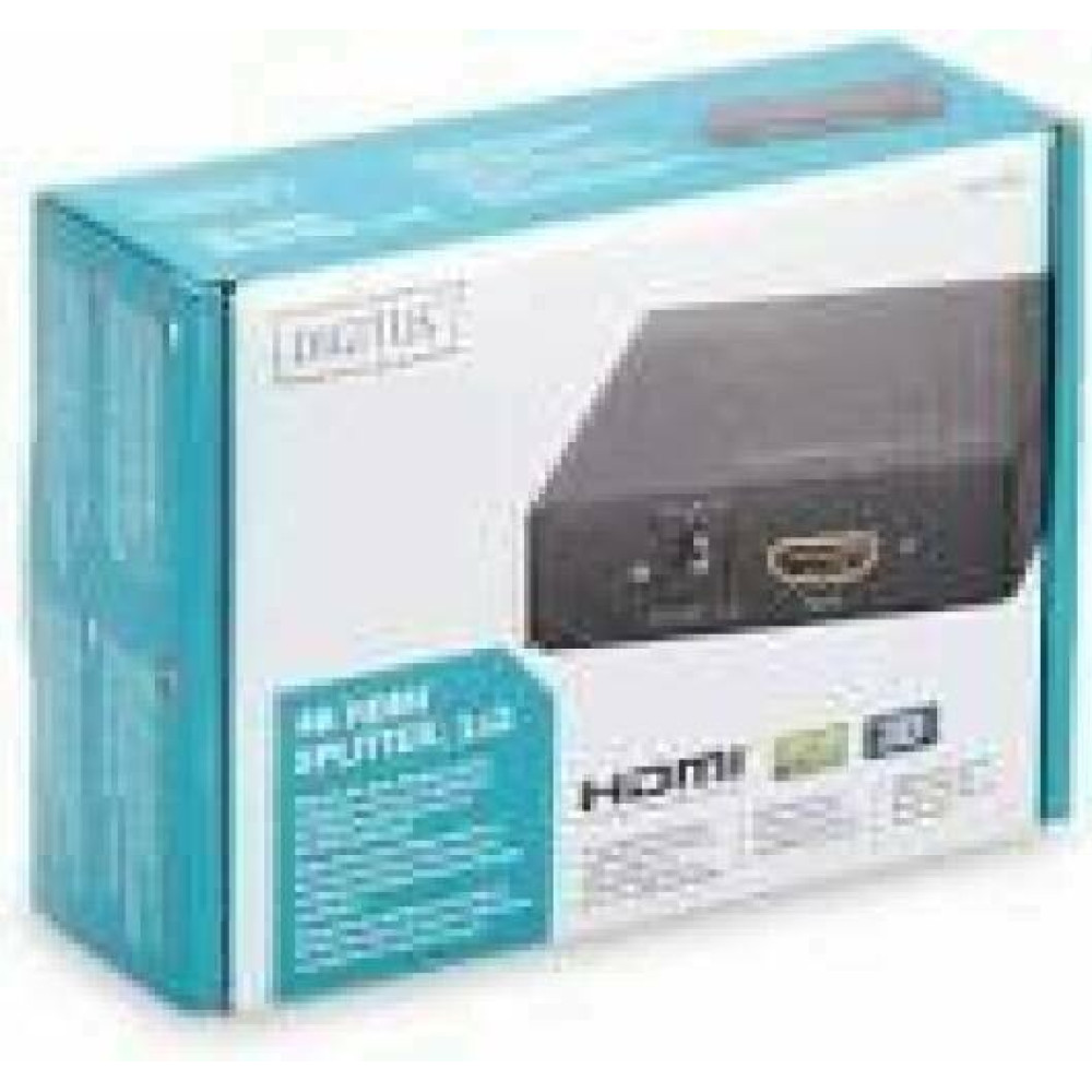 DIGITUS 4K HDMI Splitter 1x2 supports 4K2K 3D video formats color black