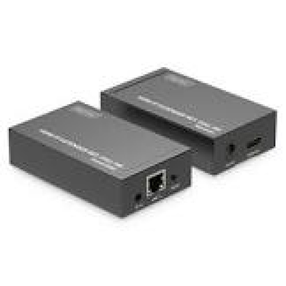DIGITUS HDMI IP Extender Set 4K/60Hz 120/200 m PoE One-to-Many CAT Black